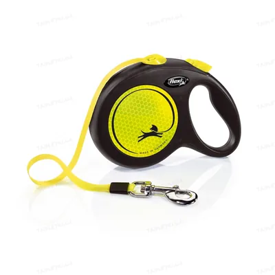 Повідець-рулетка Flexi New Neon L стрічка 5m/50кг жовтий 31711