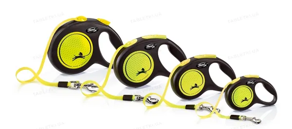 Повідець-рулетка Flexi New Neon L стрічка 5m/50кг жовтий 31711