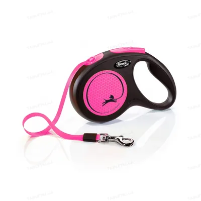 Повідець-рулетка Flexi New Neon M стрічка 5m/25кг рожевий 32107