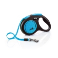 Поводок-рулетка Flexi New Neon M лента 5m/25кг синий 32114