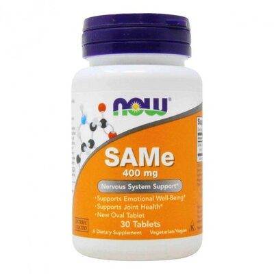Аденозилметіонін NOW SAMe (S-Adenosyl-L-Methionine) 400 мг, 30 таблеток