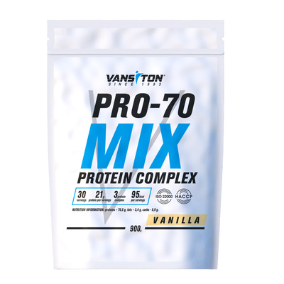 Протеїн Vansiton Mega Protein Pro-70 (Мега протеїн Про-70), ваніль, 900 г