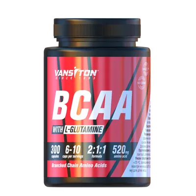 Амінокислотний комплекс Vansiton BCAA, 300 капсул