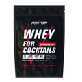 Протеїн сироватковий концентрат Vansiton Whey for cocktails для коктейлів, полуниця, 900 г
