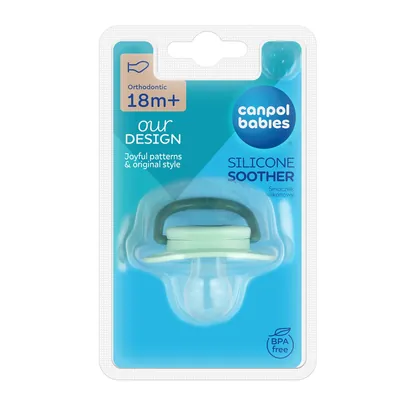 Пустушка силіконова Canpol Babies Toys анатомічна 23/258_gre2, 18+ місяців, зелена, 1 шт