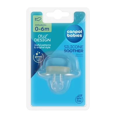 Пустушка силіконова Canpol Babies Love&Sea анатомічна 34/908_blu, 0-6 місяців, блакитна, 1 шт