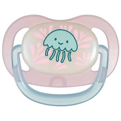 Пустушка силіконова Canpol Babies Love&Sea анатомічна 34/909_pin, 6-18 місяців, рожева, 1 шт