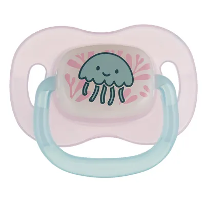 Пустушка силіконова Canpol Babies Love&Sea кругла 34/900_pin, 0-6 місяців, рожева, 1 шт