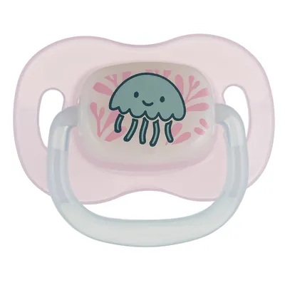Пустушка силіконова Canpol Babies Love&Sea кругла 34/902_pin, 18+ місяців, рожева, 1 шт