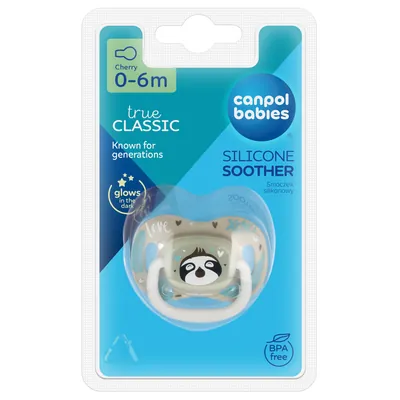 Пустушка силіконова Canpol Babies Exotic Animals кругла лінивець 34/933_leni, 0-6 місяців, 1 шт