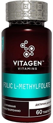 Вітаджен №17 FOLIC L-METHYLFOLATE таблетки №60 у флак.