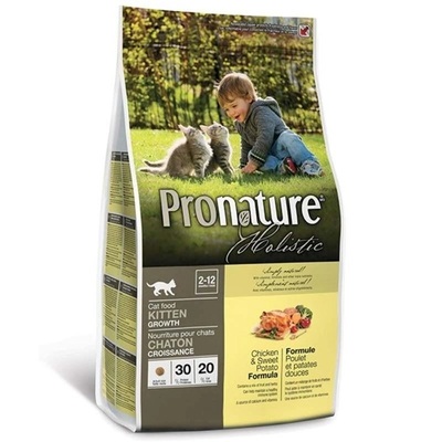 Корм сухой для котят Pronature Holistic Kitten с курицей и бататом, 2,72 кг