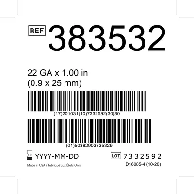 Катетер внутрішньовенний BD Nexiva закритого типу +2 Q-Syte 22 G 1.00IN 0.9 x 25 мм
