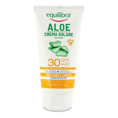 Крем сонцезахисний для тіла Equilibra Aloe SPF30 водостійкий, 75 мл