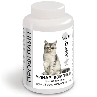 Урінарі Комплекс ProVET Profiline для покращення функції сечовивідної системи котів, 180 таблеток