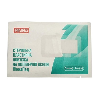 Повязка пластырная PinnaPad 5 см х 9 см на полимерной основе стерильная, 1 штука