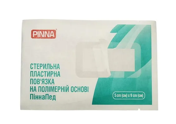 Пов'язка пластирна PinnaPad 5 см х 9 см на полімерній основі стерильна, 1 штука