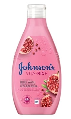 Гель для душа Johnson's Body Care Vita-Rich преображающий с ароматом граната, 250 мл