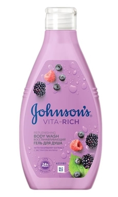 Гель для душа Johnson's Body Care Vita-Rich восстанавливающий с экстрактом малины, 250 мл