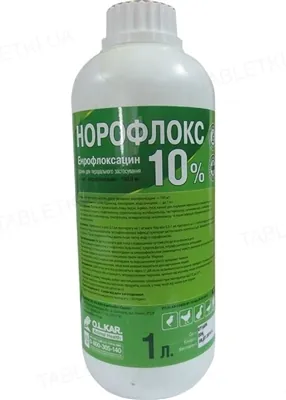 Норофлокс 10% (ДЛЯ ТВАРИН) розчин для перорального застосування, 1 л