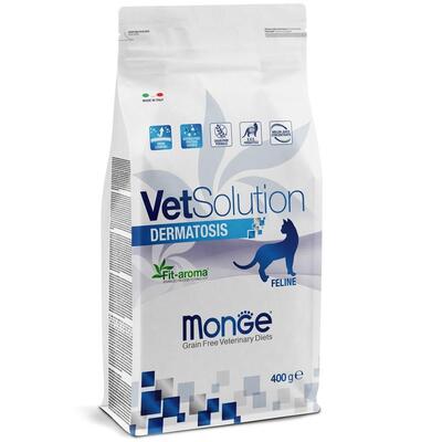 Корм сухой Monge Саt VetSolution Dermatosis для кошек всех пород с дерматологическими заболеваниями, 400 г