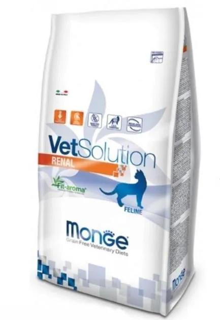 Корм сухий Monge Сat VetSolution Renal feline для котів усіх порід при нирковій недостатності, 400 г