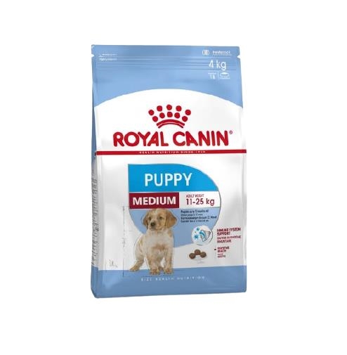 Корм сухой для щенков Royal Canin Medium Puppy средних пород до 12 месяцев, 4 кг