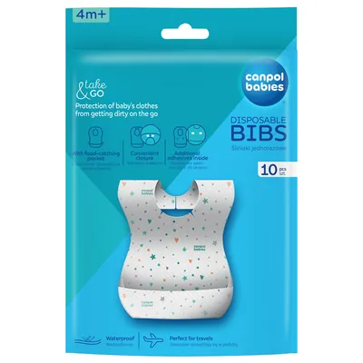 Слинявчики Canpol babies 1/800 одноразові, 10 шт