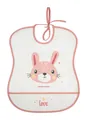 Слинявчик Canpol babies Cute Animals м'який водонепроникний з кишенькою, 2/919_pin2, рожевий