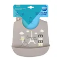 Слинявчик Canpol babies Bonjour Paris силіконовий з кишенькою, 74/027_bei, бежевий