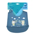 Слинявчик Canpol babies Bonjour Paris силіконовий з кишенькою, 74/027_blu, синій