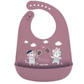Слинявчик Canpol babies Bonjour Paris силіконовий з кишенькою, 74/027_red, червоний
