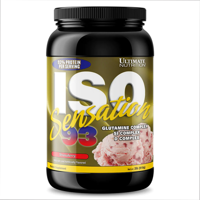 Изолят сывороточного протеина Ultimate Nutrition ISO Sensation 93, клубника, 910 г