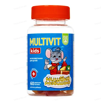 Мишака Розбишака Мультивіт Baum Pharm пастилки желатинові №60