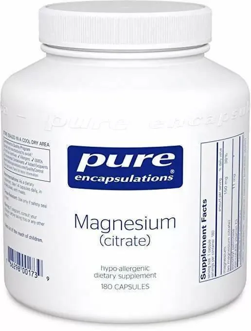 Магній цитрат Pure Encapsulations Magnesium citrate 150 мг, 180 капсул