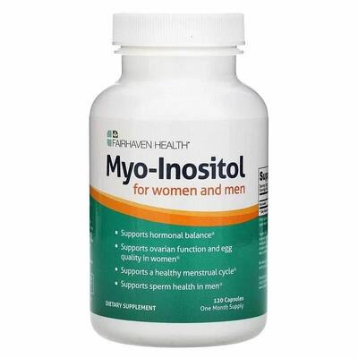 Мио-инозитол Fairhaven Health Myo-Inositol для мужчин и женщин, 120 капсул