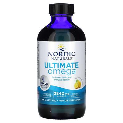 Омега Nordic Naturals Ultimate Omega, лимон, 237 мл