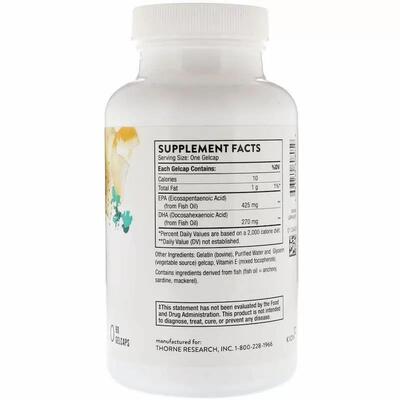 Омега Thorne Research Super EPA, 90 капсул
