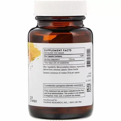 Пробіотик Thorne Research Bacillus Coagulans, 60 капсул