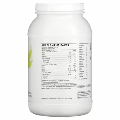 Протеїн сироватковий ізолят Thorne Research Whey Protein Isolate ваніль, 807 г