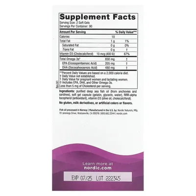 ДГК (докозагексаєнова кислота) для вагітних Nordic Naturals Prenatal DHA, 180 капсул