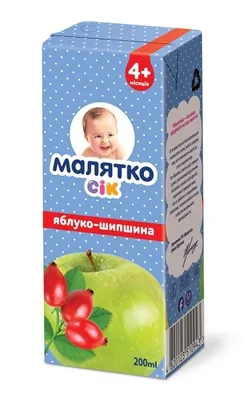Сік Малятко Яблучно-шипшиновий, з цукром, 200 г