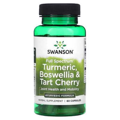 Добавка для суставов Swanson Turmeric Boswellia & Tart Cherry капсулы №60