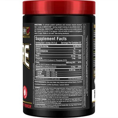 Амінокислоти AllMax Nutrition Aminocore BCAA фруктовий пунш, 315 г