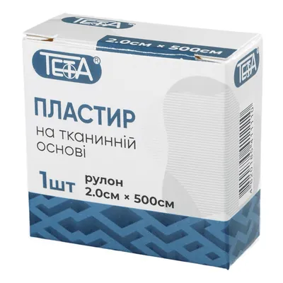 Пластир медичний Teta на тканинній основі, котушка, 2 х 500 см, 1 штука