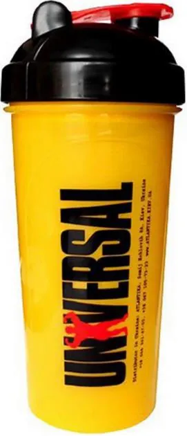 Шейкер Universal Nutrition Shaker жовто-чорний, 700 мл