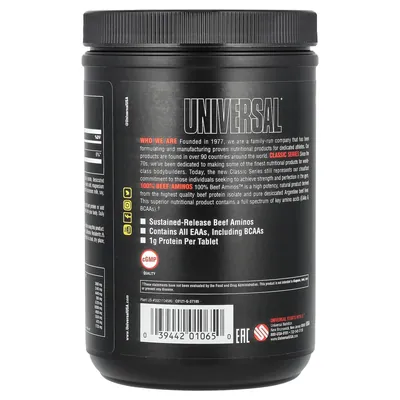 Амінокислотний комплекс Universal Nutrition 100% Beef Aminos, 200 таблеток