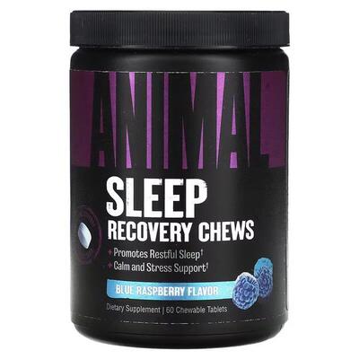 Комплекс для сна Universal Nutrition Animal Sleep Recovery Chews Blue Raspberry, 60 жевательных таблеток