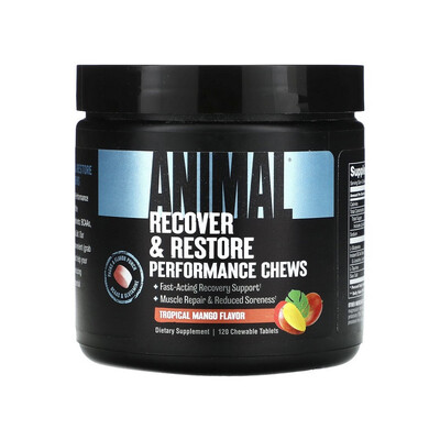 Аминокислотный комплекс Universal Nutrition Animal Recover and Restore Performance Chews Tropical Mango, 120 жевательных таблеток