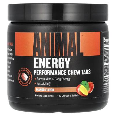 Комплекс Universal Nutrition Animal Energy Performance Chews Mango, 120 жувальних таблеток